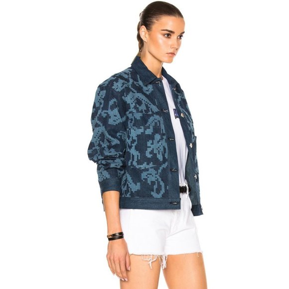 Rag & Bone Concord Jean Jacket Indigo Size XXS Textured - Picture 2 of 7